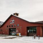 The outside of one of the grocery stores in Big Sky, Montana.